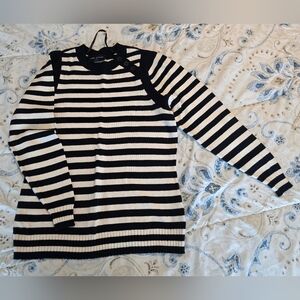 Black and White Striped Sweater